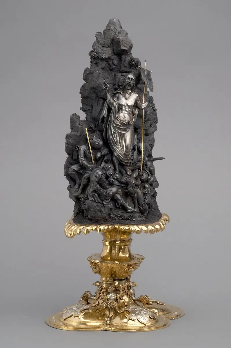 Handstein mit der Auferstehung Christi und Kaiser Karl V. nach der Schlacht von Pavia
