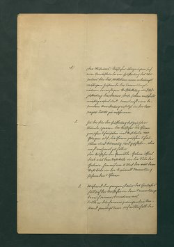 handschriftliche Dienstordnung für Museumsaufseher