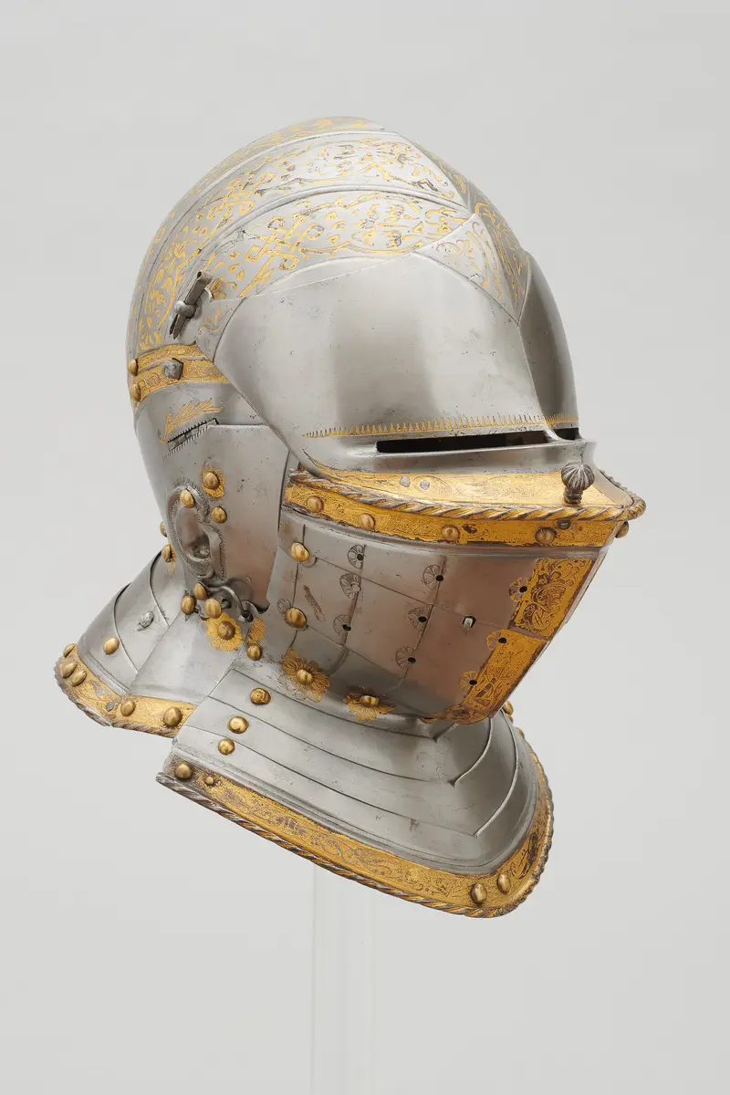 Geschlossene Sturmhaube mit Vorsteckvisier