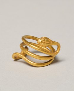 Haarspirale (oder Fingerring?) mit Schlangenköpfen