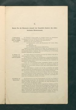 Bestimmungen für den Dienstbetrieb in den kunsthistorischen Sammlungen des Allerhöchsten Kaiserhauses