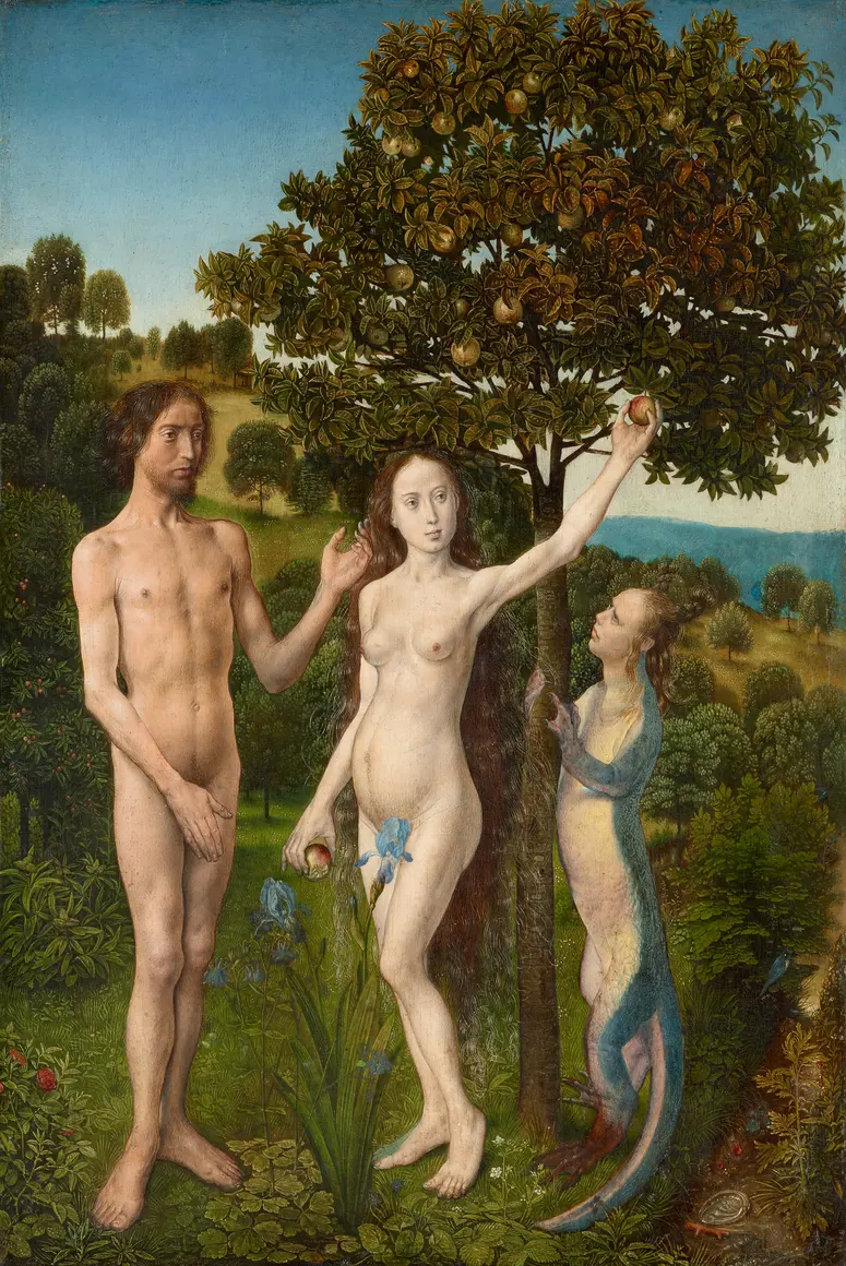 Diptychon mit Sündenfall und Erlösung: Sündenfall
