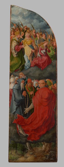 Two altar wings: Adoration of the Trinity