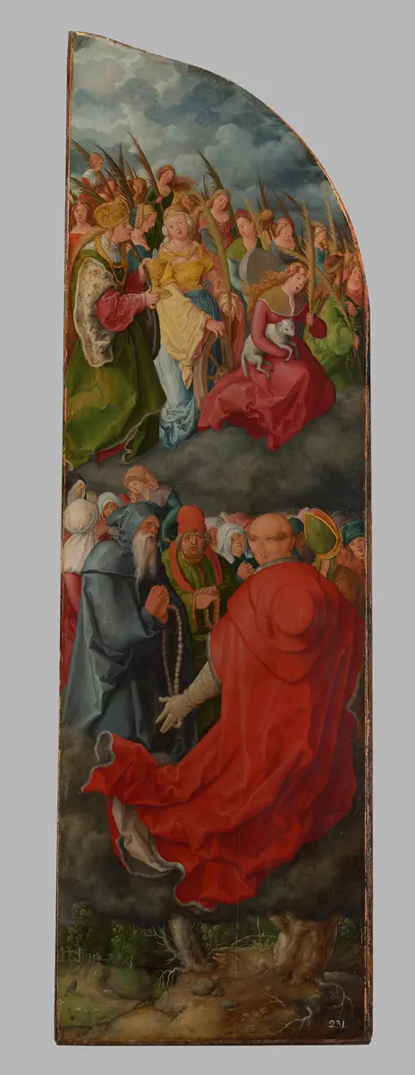 Two altar wings: Adoration of the Trinity