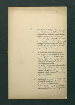 handschriftliche Dienstordnung für Museumsaufseher
