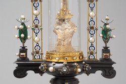 Ostensorium mit einem Stück des Spottrohres Christ