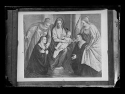 Maria mit Kind, den hll. Lucia, Katharina und zwei Nonnen als Stifterinnen