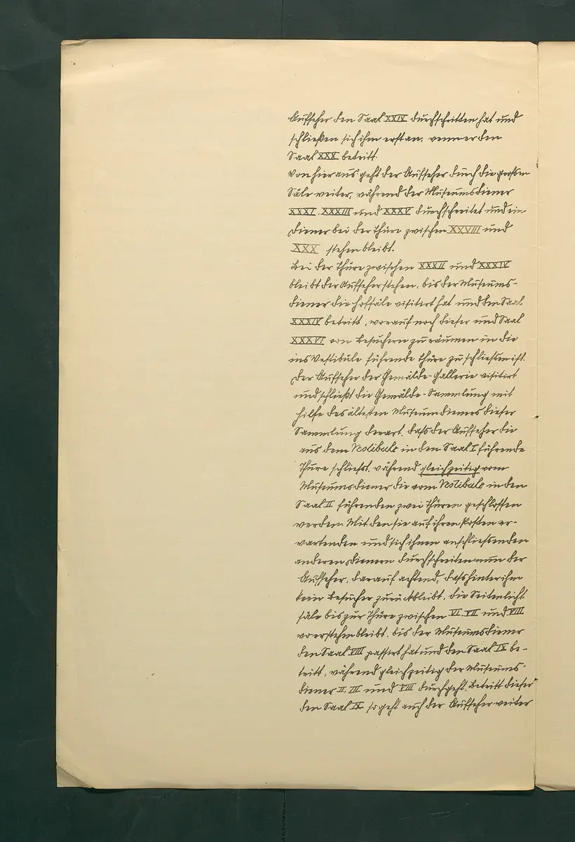 handschriftliche Dienstordnung für Museumsaufseher