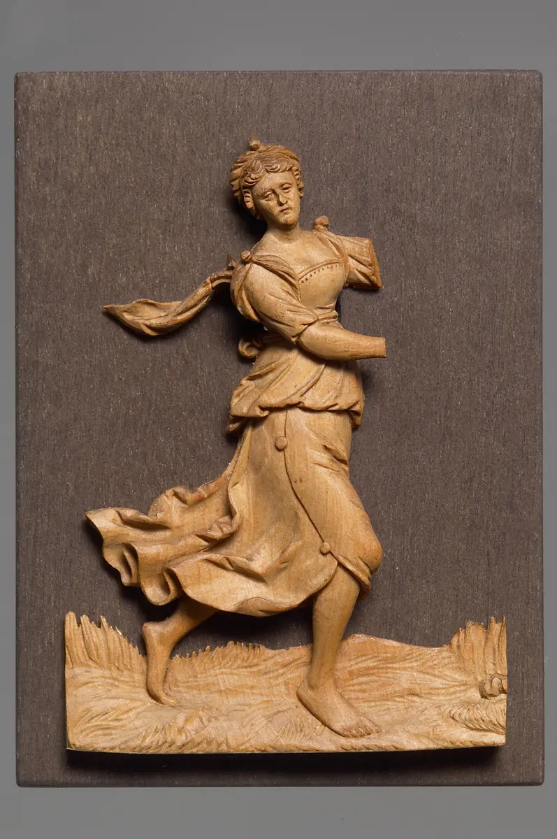 Fries mit den allegorischen Figuren der Musen und Tugenden