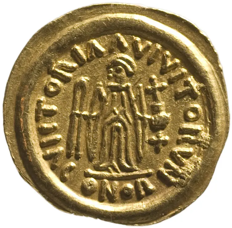 Langobarden: Pseudoimperiale Prägung (Mauritius-Typ)