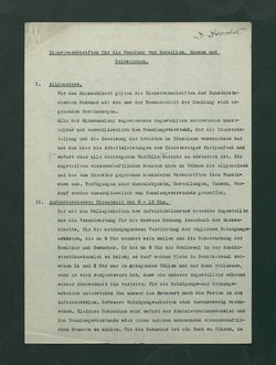 Dienstvorschriften für die Sammlung von Medaillen, Münzen und Geldzeichen
