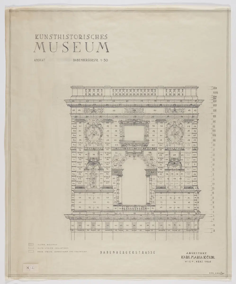 Kunsthistorisches Museum. Ansicht Babenbergerstraße