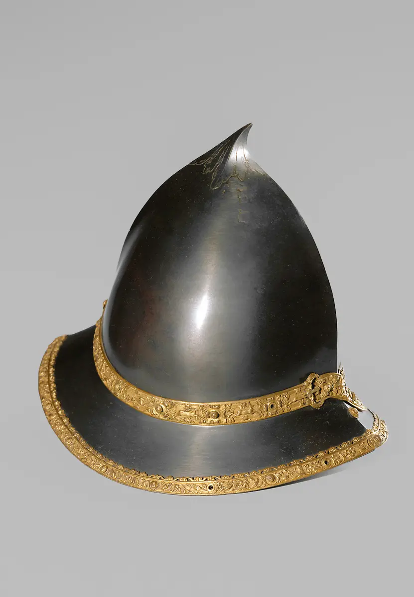 Capacete der blau-goldenen Garnitur