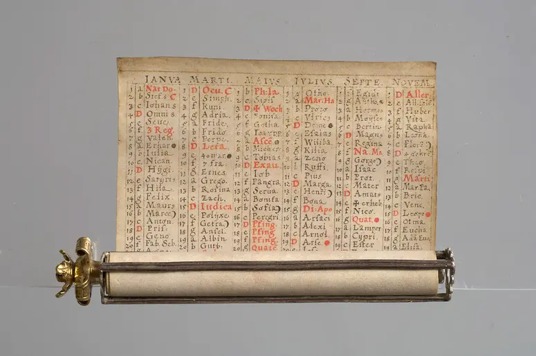 Pergamentrolle mit Kalender