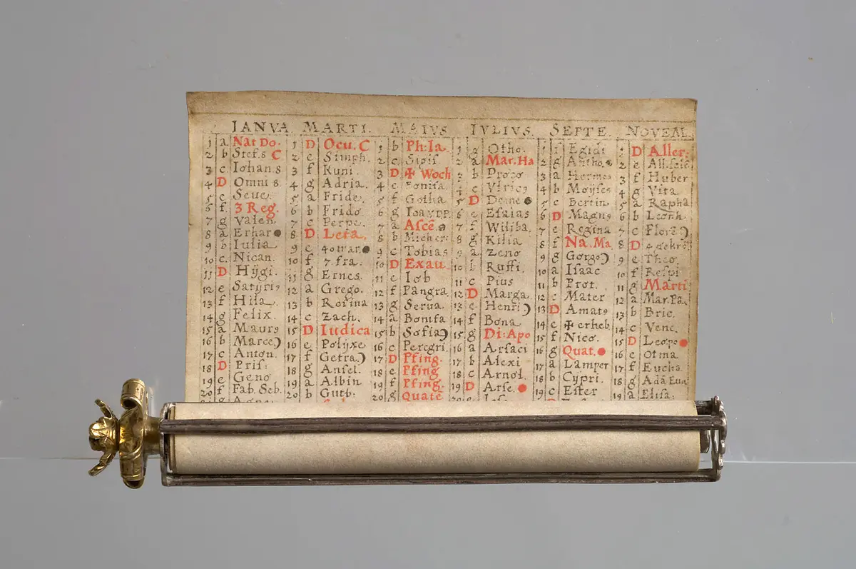 Pergamentrolle mit Kalender