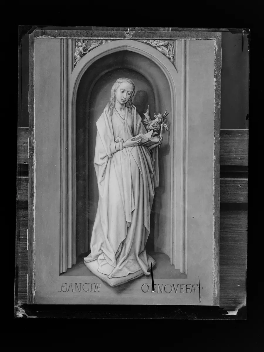 Hl. Genoveva (in den Zwickeln das Opfer von Kain und Abel und Kains Brudermord)