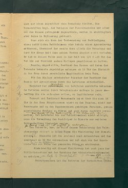 Dienstbestimmungen für das Aufsichtspersonal in den Sammlungen mit Anmerkungen und Korrekturen