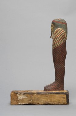 Ptah-Sokar-Osiris-Statuette der Hausherrin Anch-en-es-it-es auf Sockel