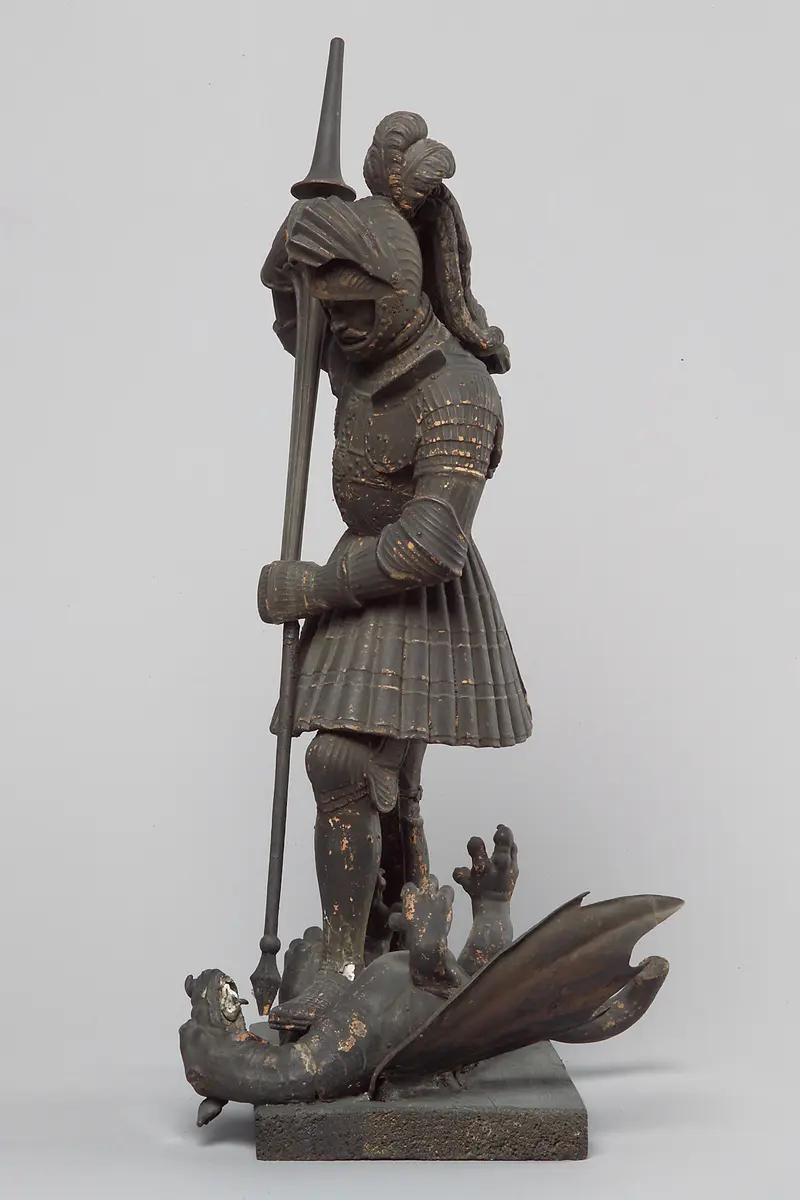 Hl. Georg, Statue, Statuette, Terracotta