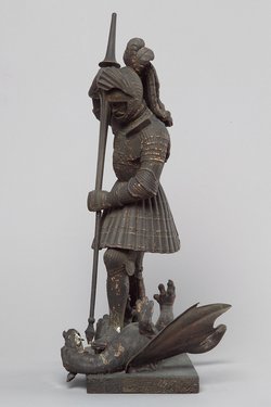 Hl. Georg, Statue, Statuette, Terracotta