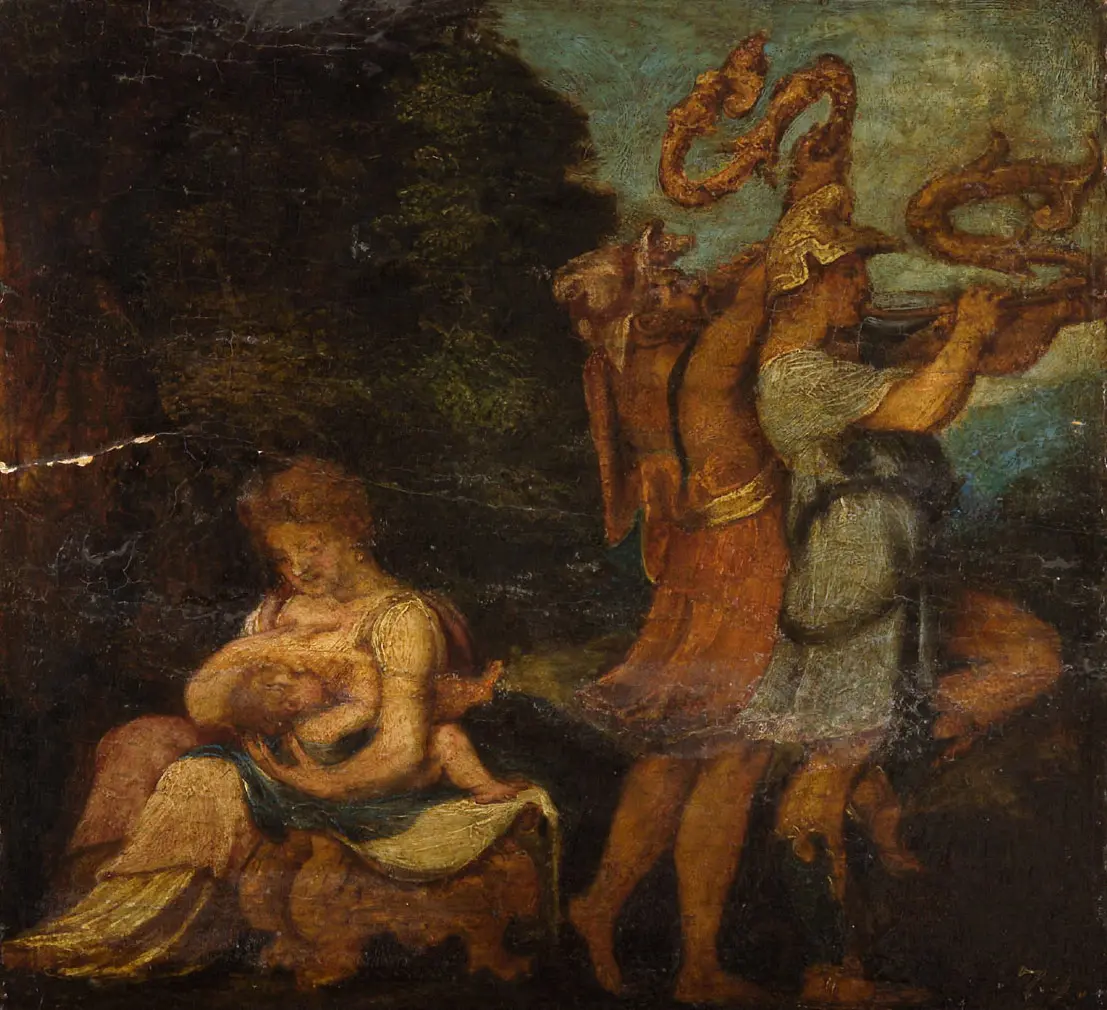 Jupiter wird von Amalthea aufgezogen