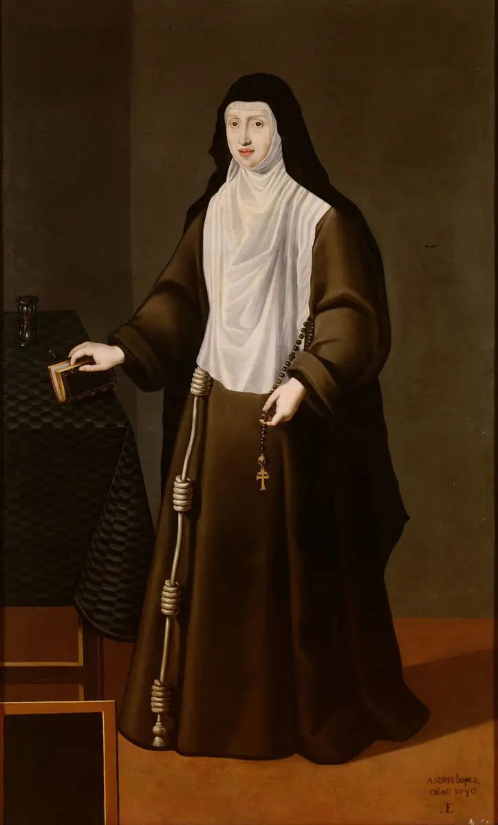Erzherzogin Margarete (1567-1633), Tochter von Maximilian II. als Nonne in ganzer Figur