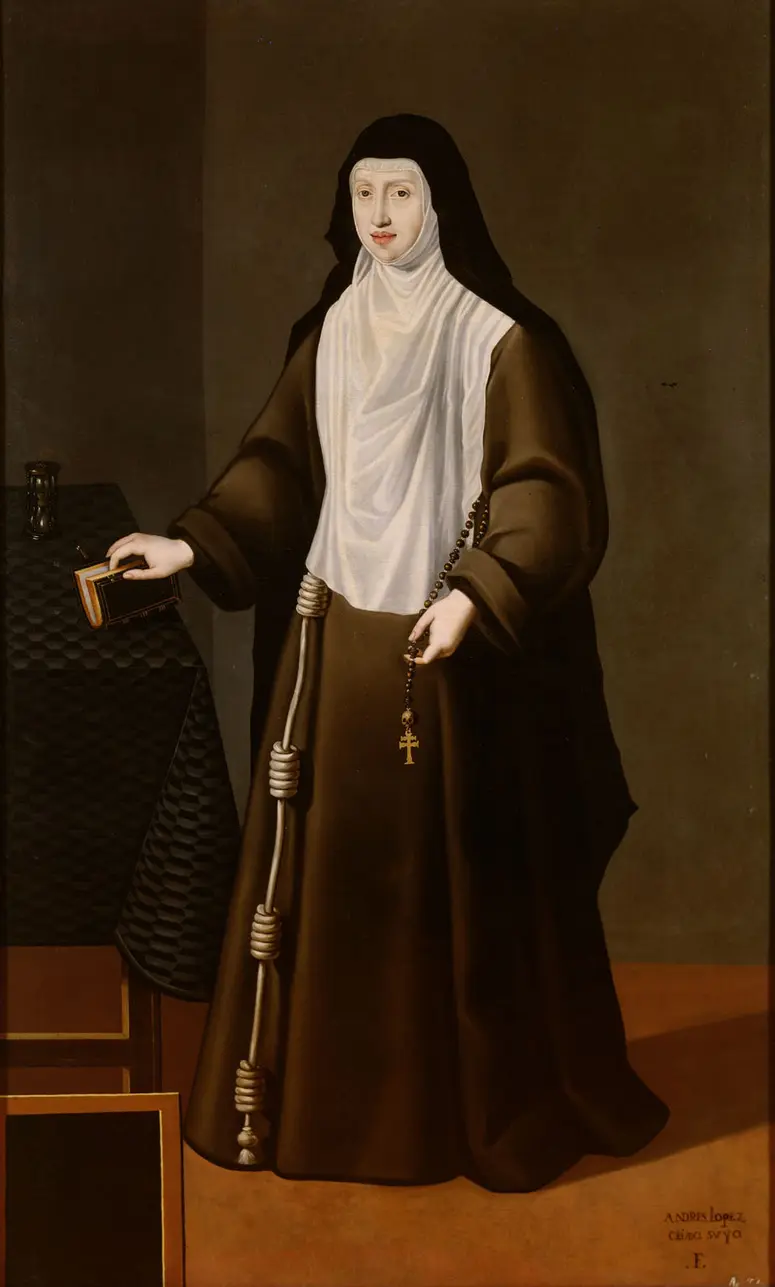 Erzherzogin Margarete (1567-1633), Tochter von Maximilian II. als Nonne in ganzer Figur