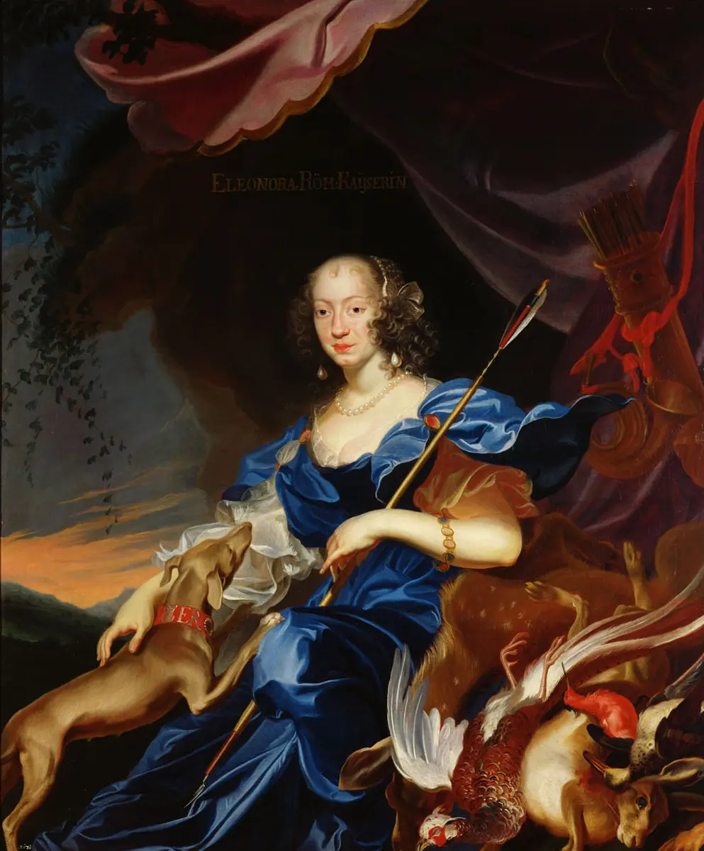 Eleonore von Gonzaga (1628-1686) als Diana, Kaiserin, 3. Gemahlin von Ferdinand III.