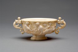 Double-handled Bowl with Mythological and Peasant Scenes
