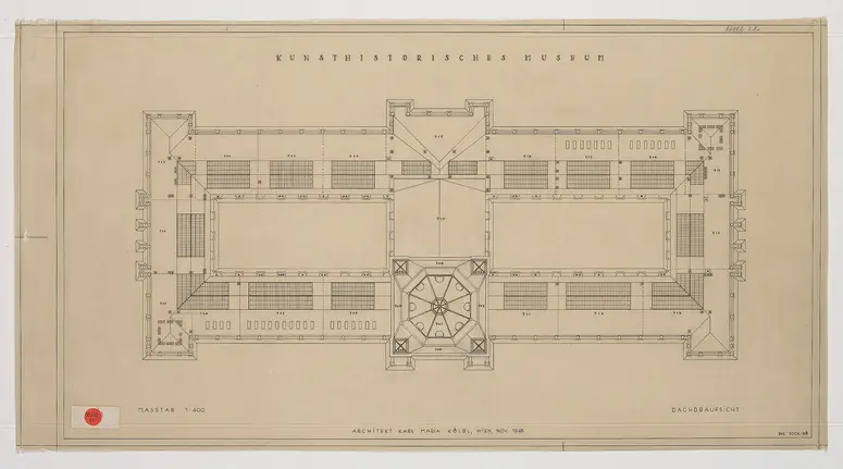 Kunsthistorisches Museum. Dachdraufsicht