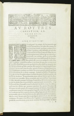 L'Histoire Du Monde De C. Pline Second, Collationée & corrigée sur plusieurs vieux exemplaires Latins, tant imprimez qu'escrits à la main, & enrichie d'annotations en marge ... A quoy a etsé adjousté un traitté des poids et mesures des antiques, reduittes à la façon des François: Avec deux Tables, l'une fort ample des noms & matieres contenuës en ceste Histoire, l'autre seruant au susdit traitté des poids & mesures. Le tout mis en François par Antoine Du Pinet ... Tome 1 ...