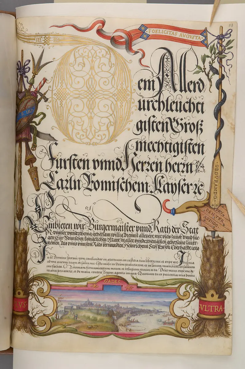 Schriftmusterbuch; 127 Blatt Pergament