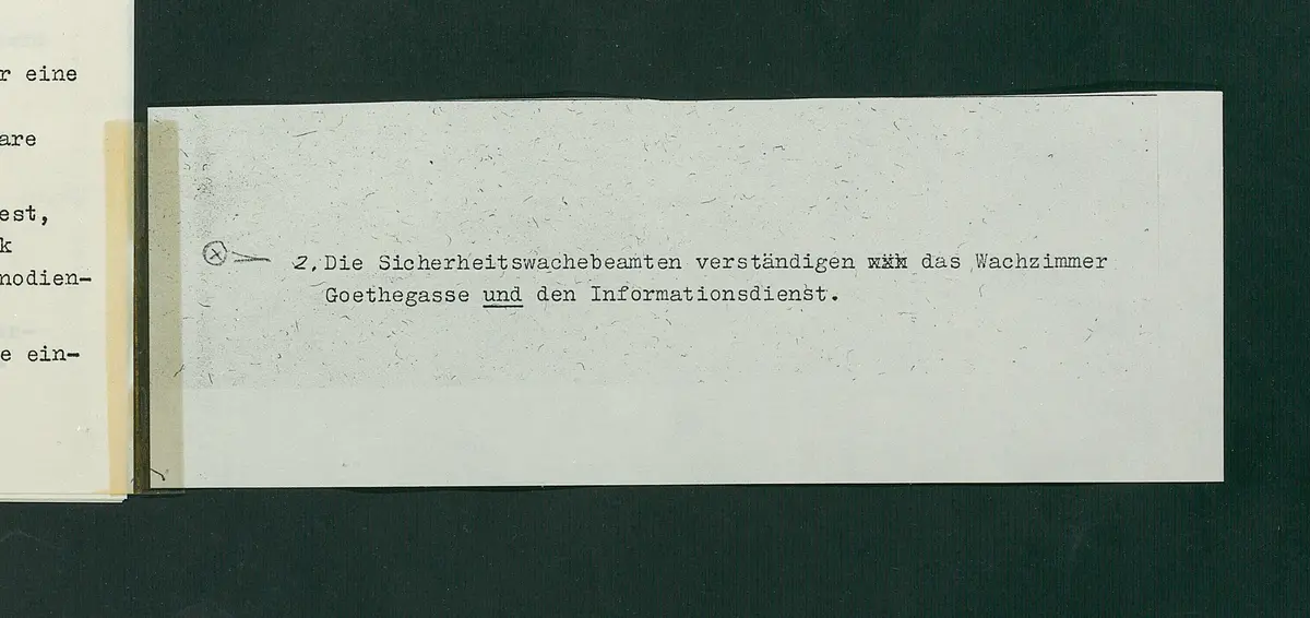 Feuerlöschordnung für das Kunsthistorische Museum, Teil III: Schatzkammer