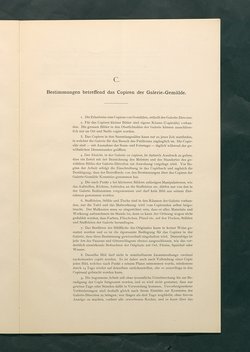 Bestimmungen für den Dienstbetrieb in den kunsthistorischen Sammlungen des Allerhöchsten Kaiserhauses