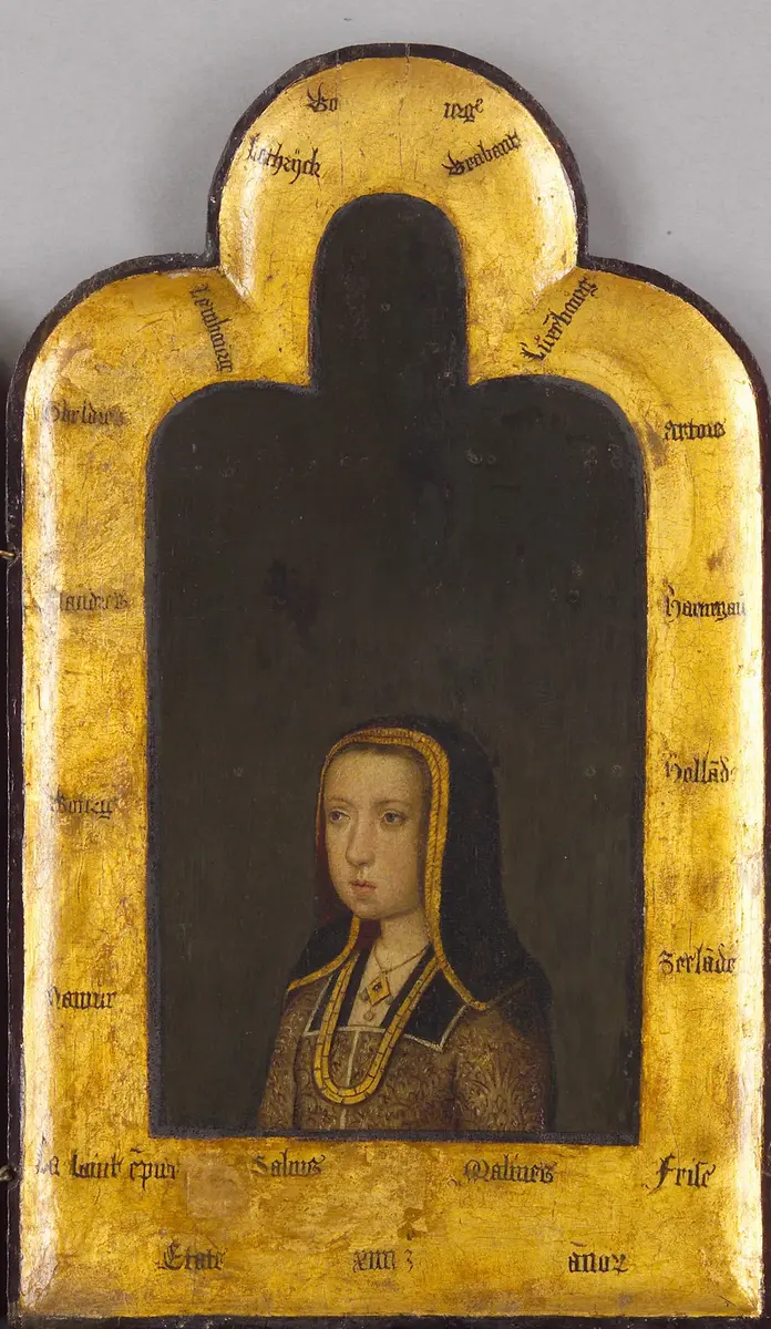 Diptychon: König Philipp I. der Schöne (1478-1506) als Sechzehnjähriger und Margarethe, die Schwester König Philipps I. des Schönen, im 14. Lebensjahr