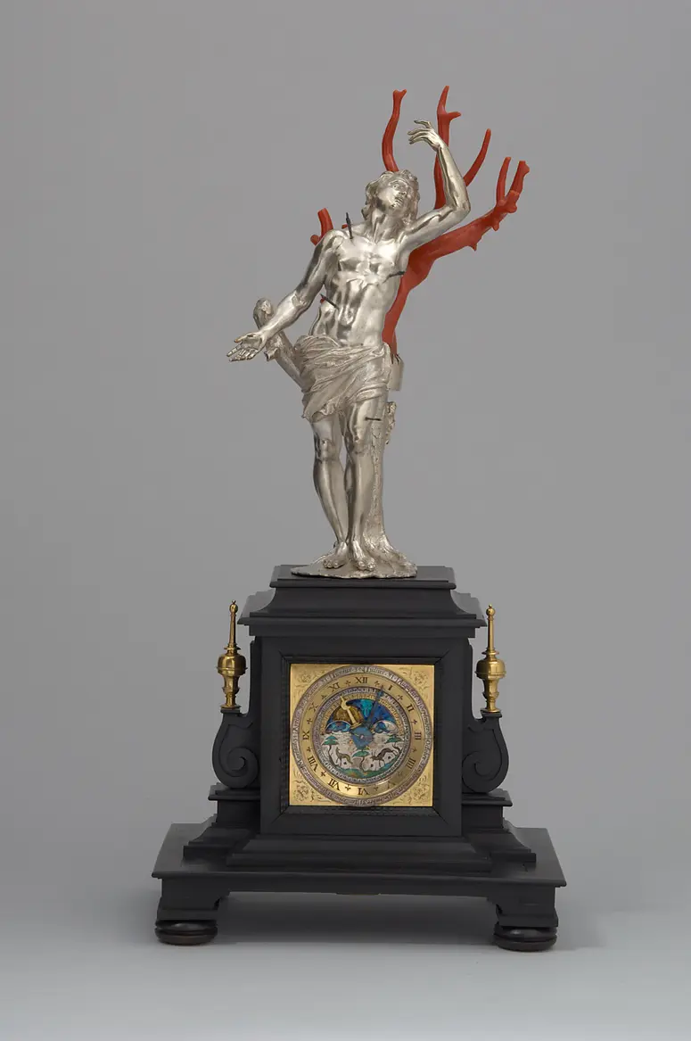 Table Clock with St. Sebastian