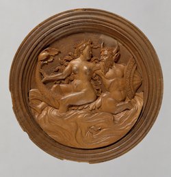 Amymone von Neptun geraubt; Spielstein für das Brettspiel für den "Langen Puff"