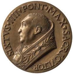 Papst Sixtus IV: Einweihung der Tiberbrücke Ponte Sisto (Sixtusbrücke)