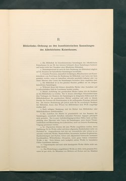 Bestimmungen für den Dienstbetrieb in den kunsthistorischen Sammlungen des Allerhöchsten Kaiserhauses