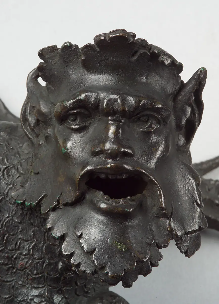 Statuette, Kleinbronze, Bronze, Seedrache, Meermonster, Seemonster