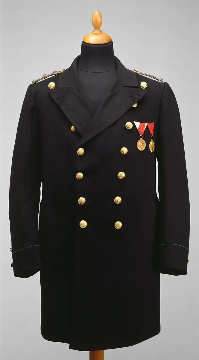 Uniformrock (“Flottenrock“) von der Dienstuniform eines Beamten (4. Kategorie, 9. Rangklasse) des k. k. Finanzministeriums