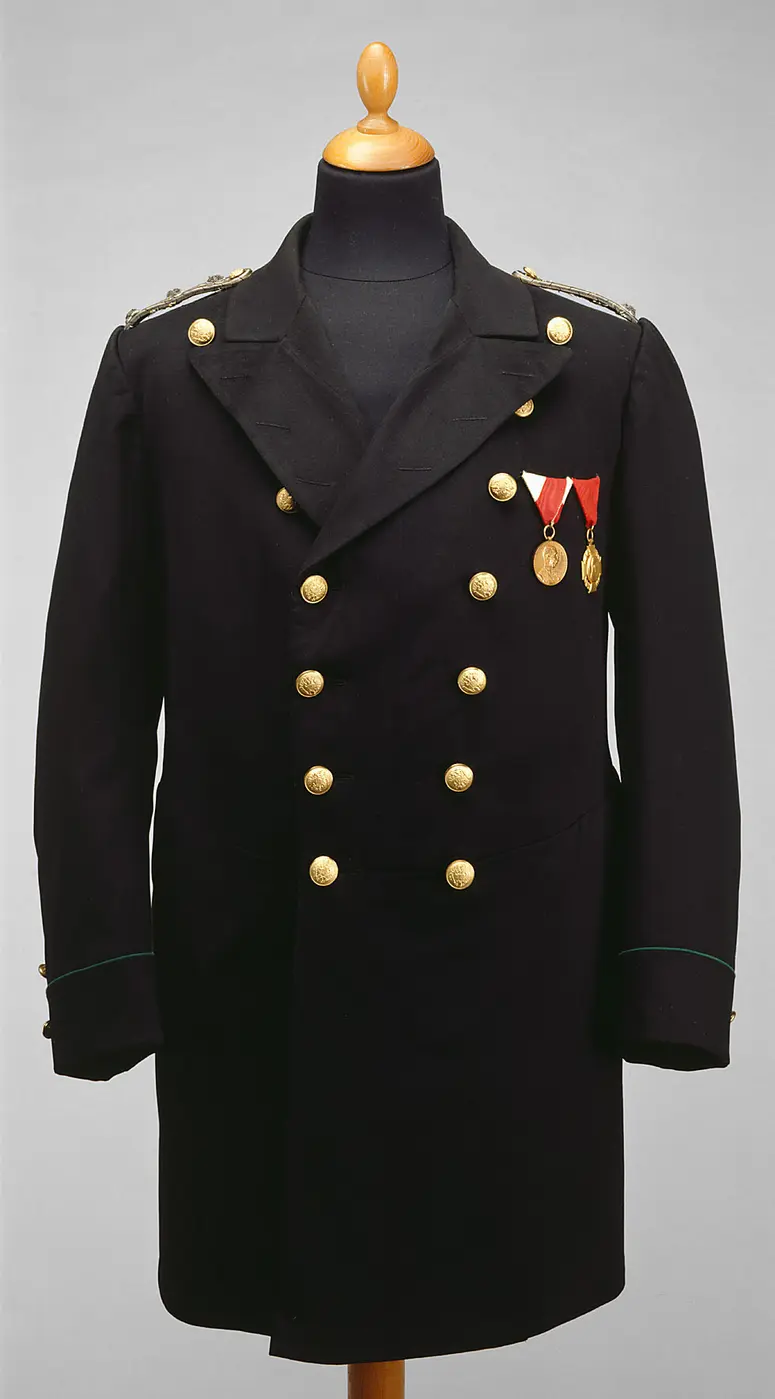 Uniformrock (“Flottenrock“) von der Dienstuniform eines Beamten (4. Kategorie, 9. Rangklasse) des k. k. Finanzministeriums