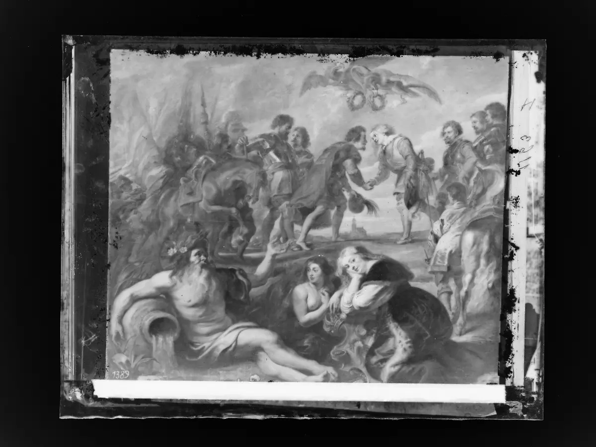 Begegnung König Ferdinands von Ungarn mit dem Kardinalinfanten Ferdinand vor der Schlacht bei Nördlingen