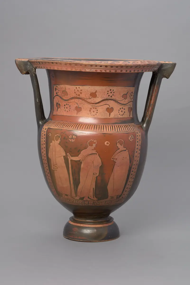Jüngling, Mänade und Dionysos
