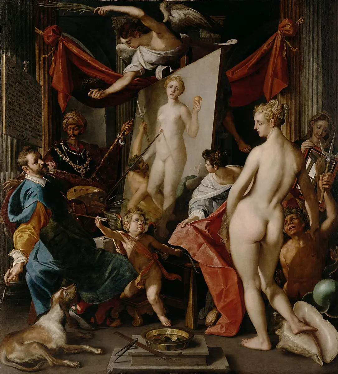 Apelles paints Campaspe