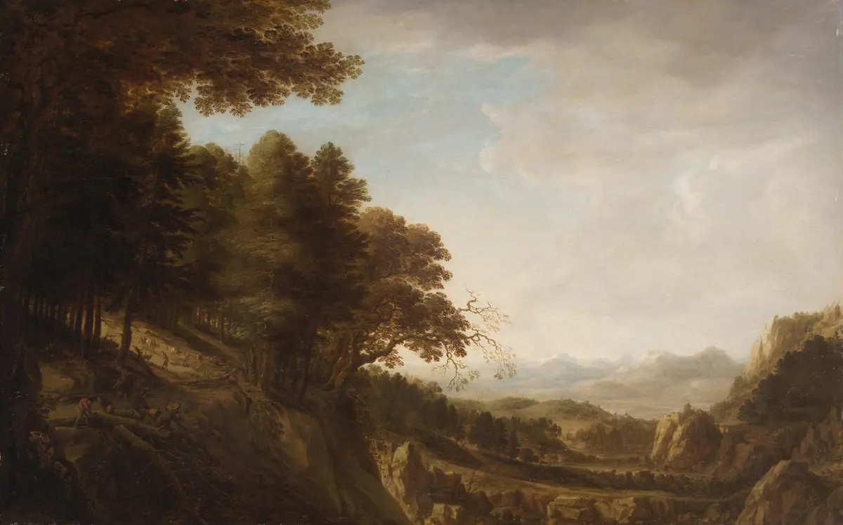 Waldige Gebirgslandschaft