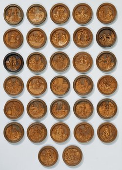 Clodius Pulcher und Pompeia; Spielstein für das Brettspiel für den "Langen Puff"