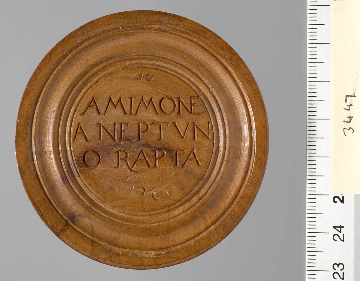 Amymone von Neptun geraubt; Spielstein für das Brettspiel für den 