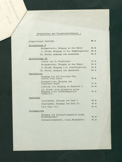 Feuerlöschordnung für das Kunsthistorische Museum, Teil I: Hauptgebäude