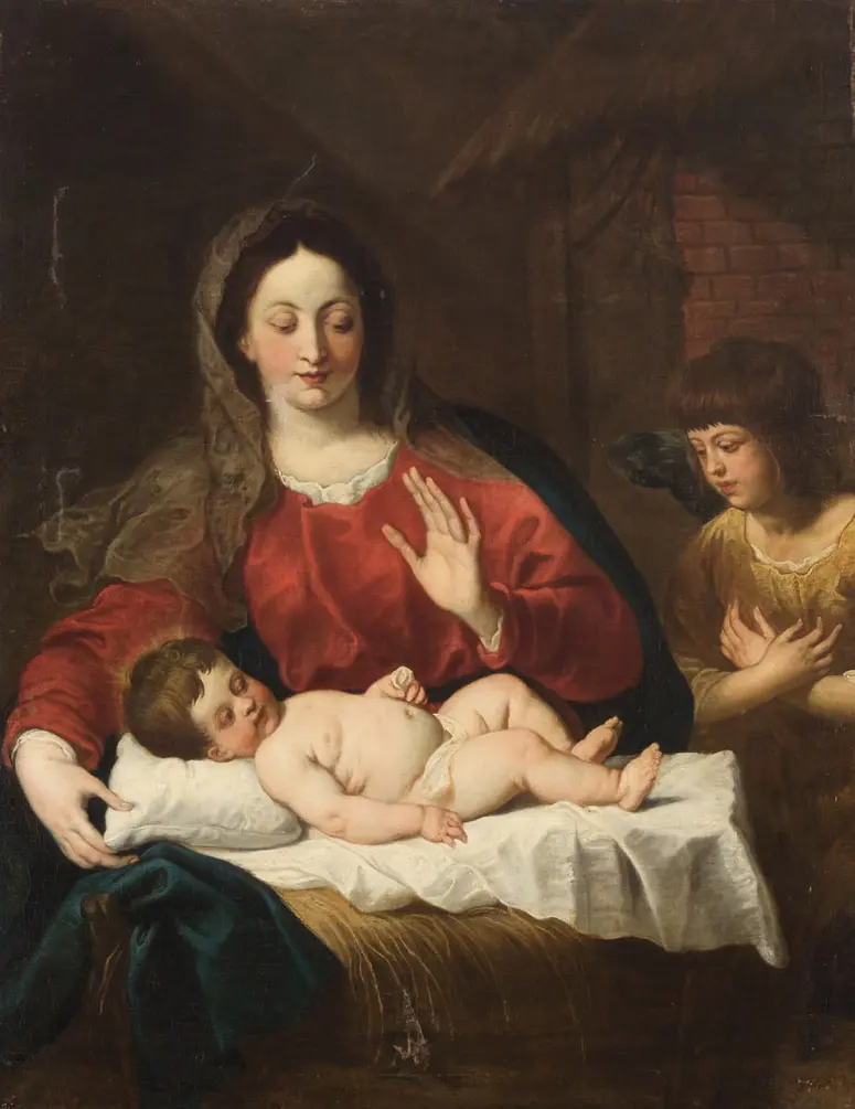 Maria mit Kind und Engel